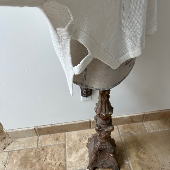 ELM by Matthildur white cotton sweater, cape like fit, Icelandic design, small - Picture 7 of 9